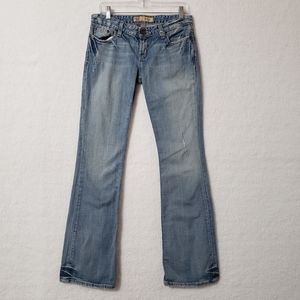 🚫SOLD🚫BKE sabrina boot cut western style thick stitched jeans women's size